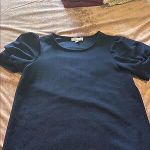 Dark Blue Short Sleeve Top